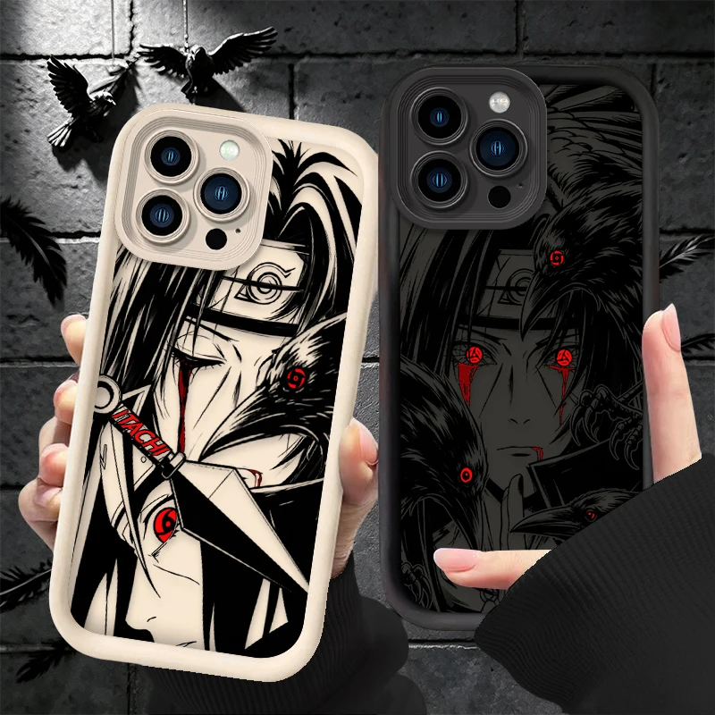Luxurious Uchiha Itachi Dark Crow Phone Case for IPhone 17 Air 16 16E 15 14 13 12 11 Pro Max X XS X S Max XR SE 2020 SE4 7 8