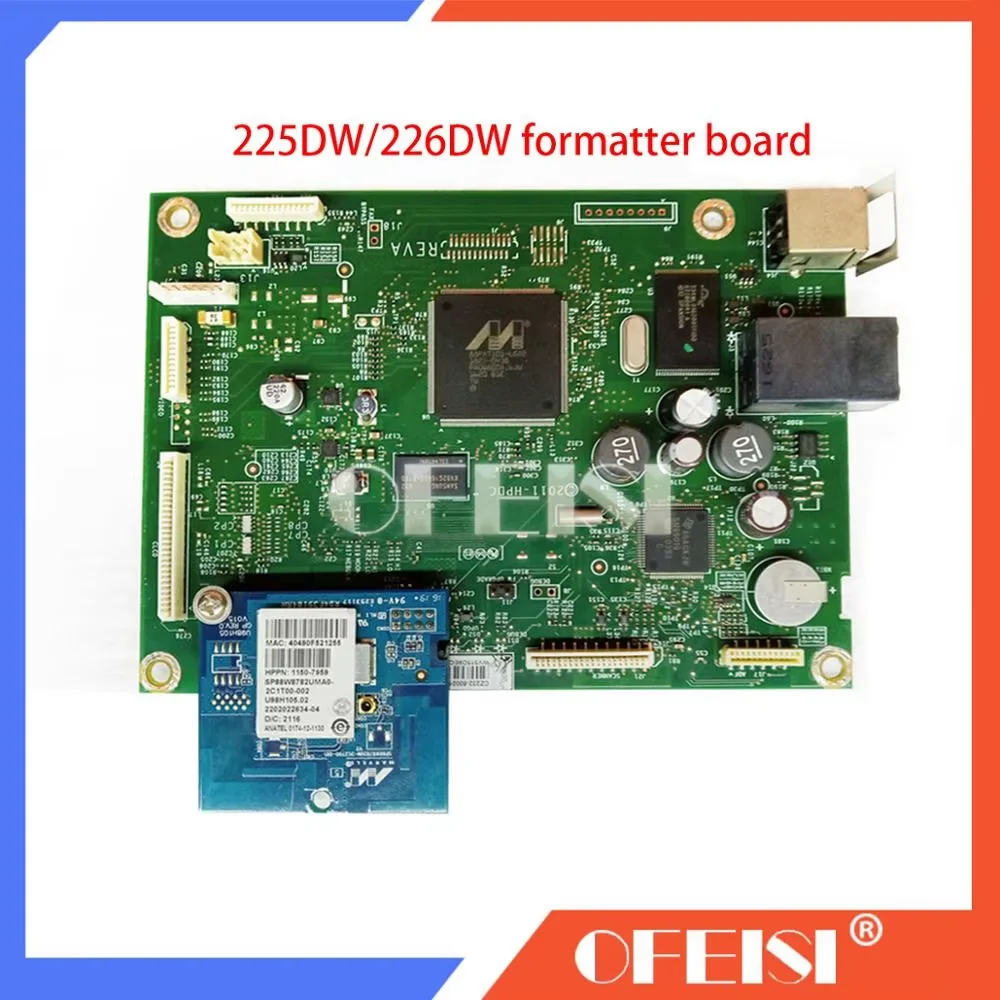 1PCX Formatter Logic Board CZ232-60001 For HP M225 M226 M225DW M226DW 225DW 225dn 226 M225DN mainboard CZ231-60001 motherboard