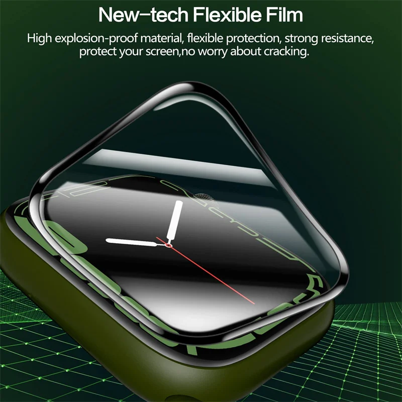 Protector Film For Apple Watch 44mm 45mm 40mm 41mm 42mm 44 mm 3D Curved Screen Protectors iwatch series 8 7 SE 6 5 9 Ultra 49MM