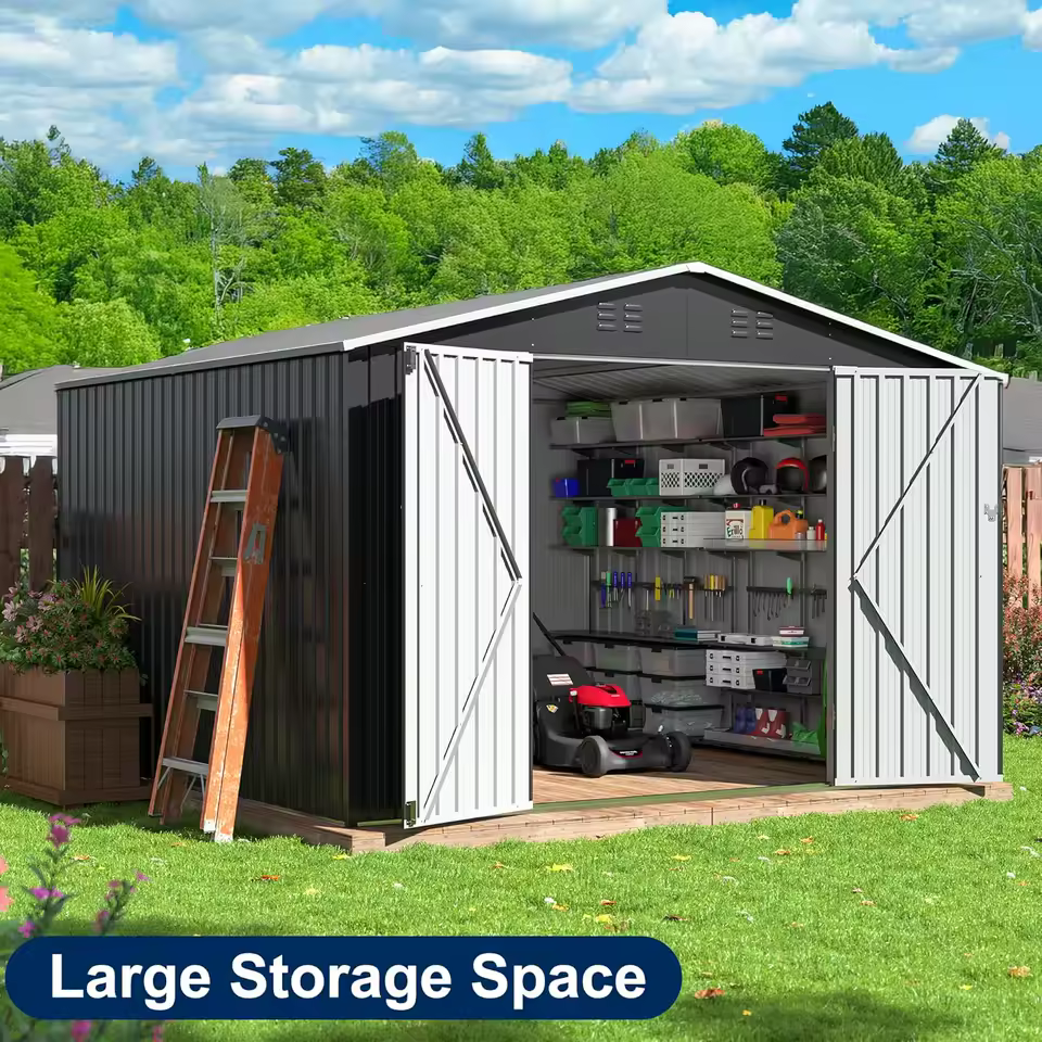 10x10 FT Outdoor Metal Storage Shed