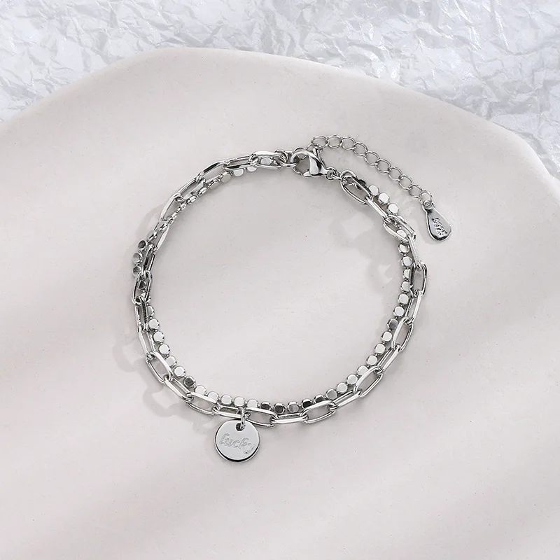 

925 Sterling Silver Ball Charms Bracelets For Women Korean Luxury Jewelry Accessories Jewellery Money 925
