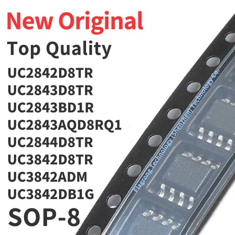 10 Pieces UC2842D8TR UC2843D8TR UC2843BD1R UC2843AQD8RQ1 UC2844D8TR UC3842D8TR UC3842ADM UC3842DB1G SOP-8 Chip IC New Original