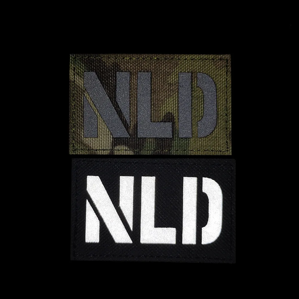 NLD Dutch Flag Reflective Magic Patch Badge IR Tactical NCO Badge Camouflage Pack With Badge Patch for Clothes Hook and Ring DIY