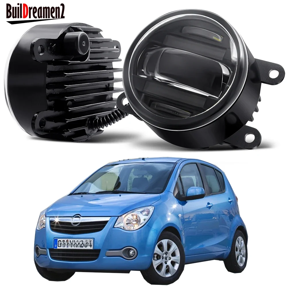 2IN1 Car Fog Light Assembly with DRL Function Aluminum LED Fog Daytime Running Lamp For Opel Agila (B) (H08) Hatchback 2008-2015