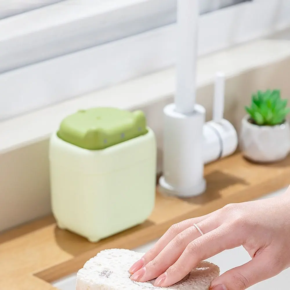 

Plastic Detergent Automatic Dispenser Press-Type Countertop Organizer Kitchen Automatic Liquid Adder Cat Shape Leakproof