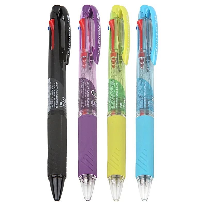 JapanUNI Mitsubishi SXE3-400-07/05 Multifunction Ballpoint Pen Transparent 3 Colors Ballpoint Pen 1PCS