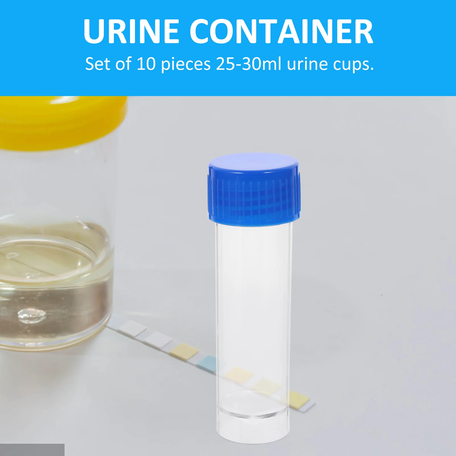 Sample Containers Test Tubes with Lids Urine Specimen Cups With Lids Disposable Urine Vial Medical