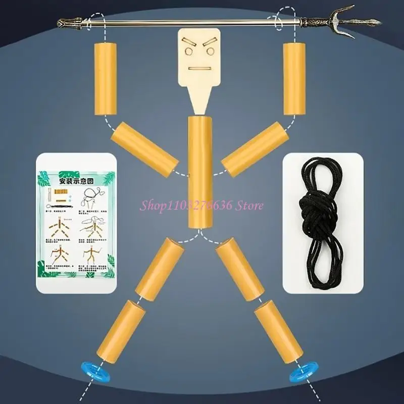 R6FD interactivo bambú hombre juego batalla ataque defensa estatuilla marioneta juguete