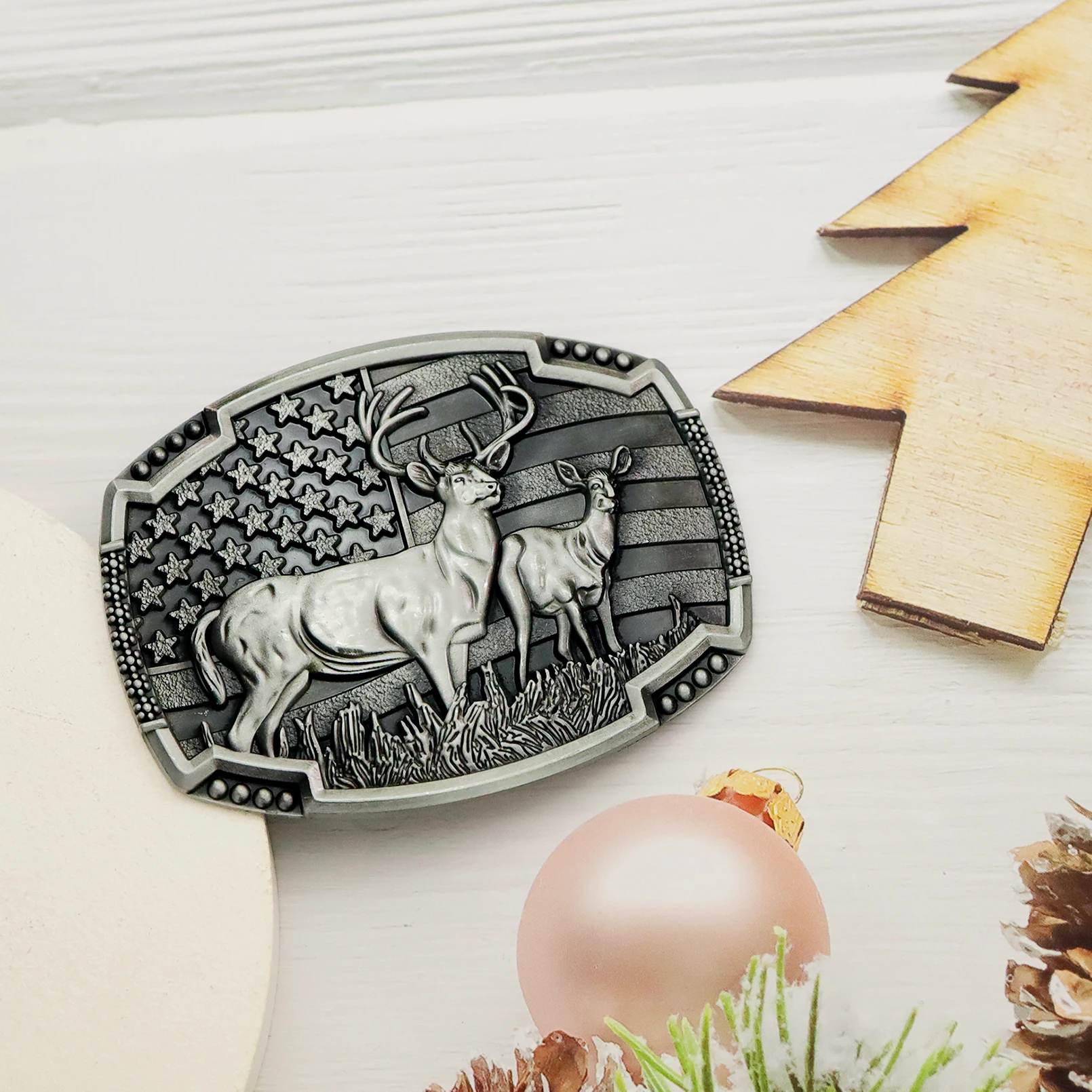 Vintage American Flag เข็มขัดหัวเข็มขัดสําหรับผู้ชายผู้หญิง Western คาวบอย Cowgirl Big Rodeo กวางแกะสลักเข็มขัดหัวเข็มขัดอุปกรณ์เสริมแปลกใหม่