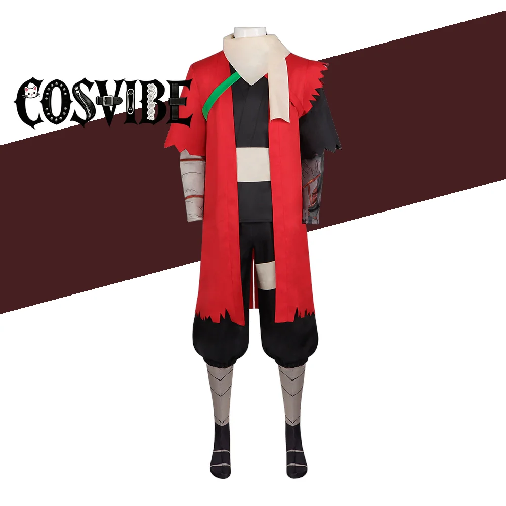 

Anime Sekiro: No Defeat Sekiro Cosplay Costume Coat Scarf Shoes Covers T-shirt Belt Outfit for Halloween Carnival Full Set Props