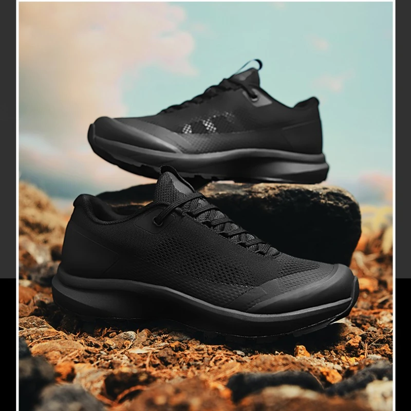 

Men's Outdoor High-end Trail Running Shoes Hiking Sports Anti-slip Breathable Single Mesh Casual Shoes