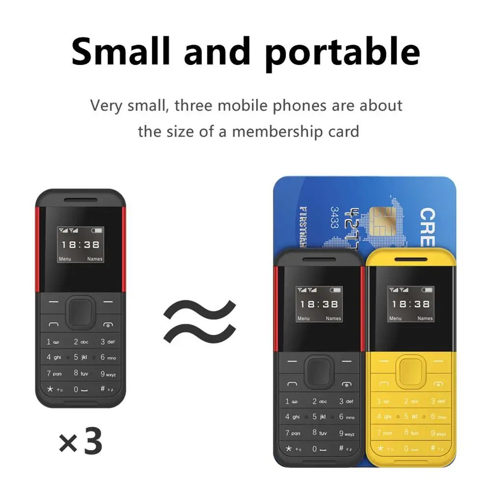 BM222 Unlock Cell Phone Dual Card Dual Standby Mini Mobile Phone Dialer 0.66 Inch OLED Screen Voice Changer For Elderly Kids