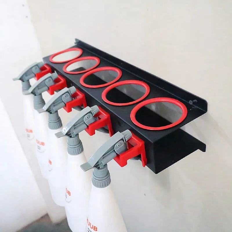 Spray Bottle Storage Rack Abrasive Material Hanging Rail Car Beauty Shop Accessory Display Auto Cleaning Tools Hanger