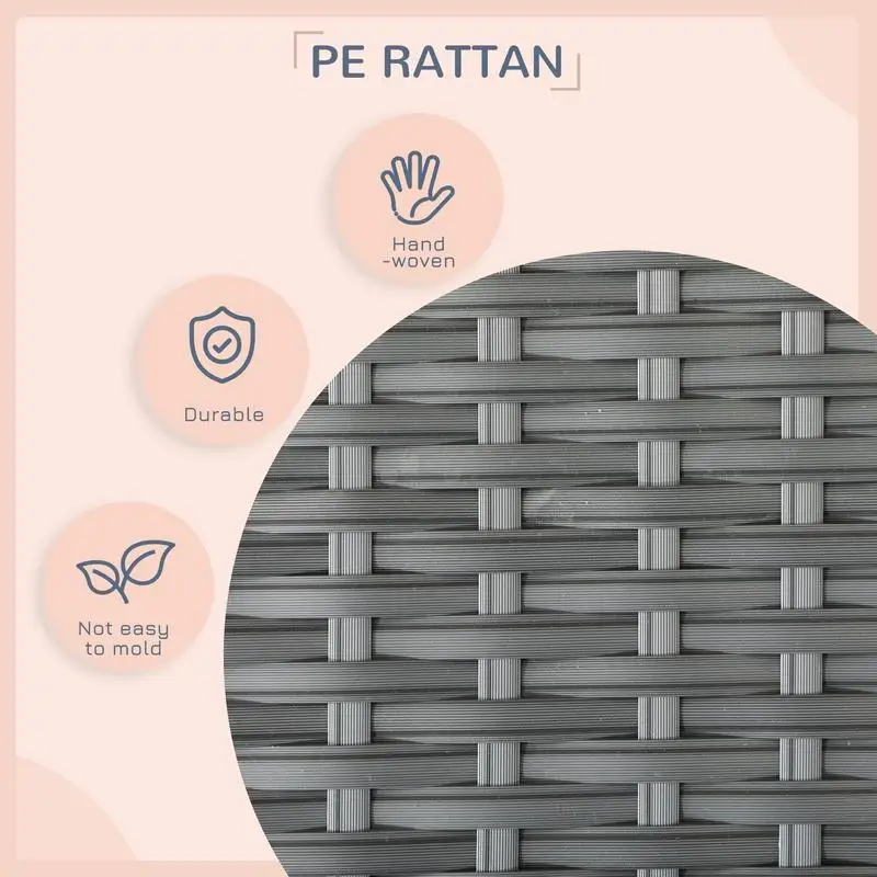 بيت كلب من الخيزران مع مظلة، سرير كلب من الخيزران مع وسادة مقاومة للماء للكلاب الصغيرة والمتوسطة، مأوى للحيوانات الأليفة باللون الرمادي في الهواء الطلق