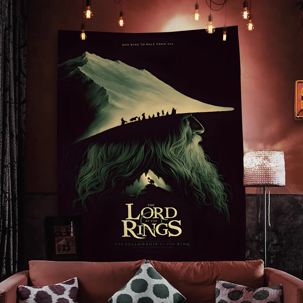 

Movie L-Lord O-Of T-The R-Rings Anime Tapestry Hanging Tarot Hippie Wall Rugs Dorm Wall Hanging Sheets