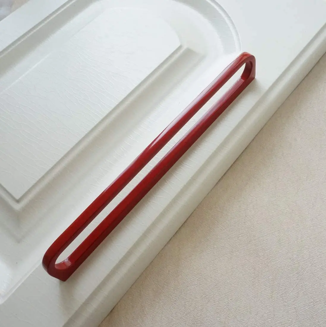 Red Handles for Cabinets and Drawers Bedroom Wardrobe Cupboard Dresser Pulls Handle Zinc Alloy Modern Furniture Hardware 320mm