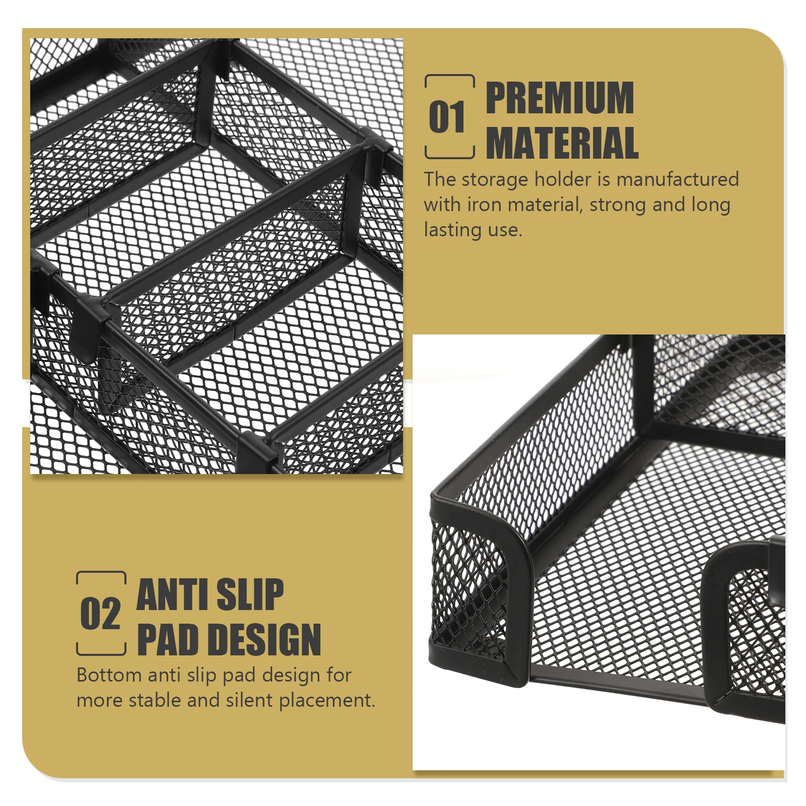 

Drawer Organizer Metal Mesh File Holder for Desk Organization Storage Office Supplies Iron Material Long Lasting Use
