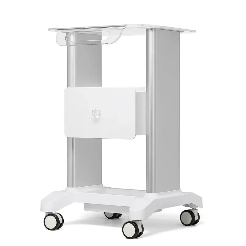 Acrylic Beauty Instrument Cart with Wheels Multi Layer Storage Shelf for Salon Spa Hydrogen Oxygen Machine Organizer Trolley