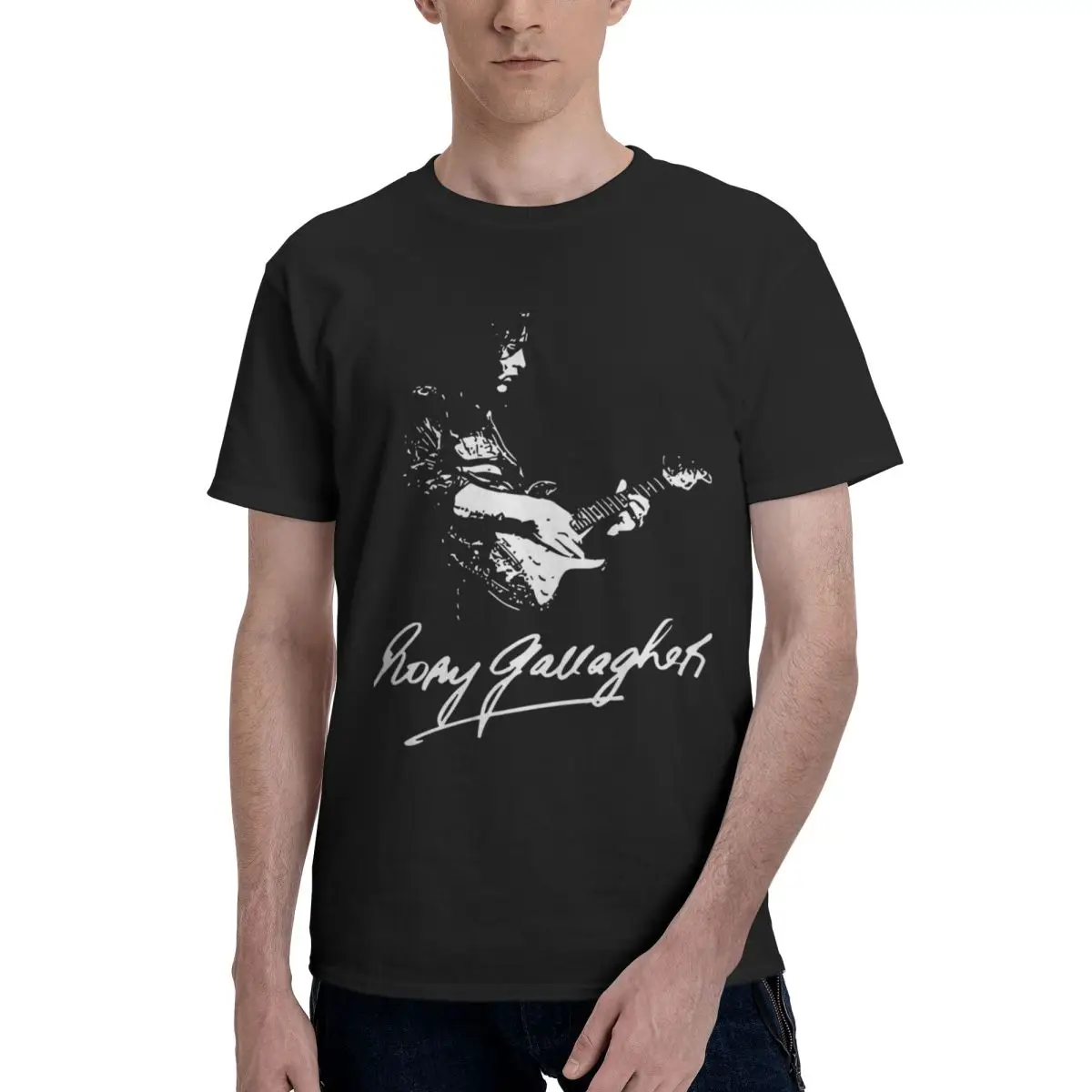

RORY GALLAGHER, повседневная дышащая удобная летняя забавная мужская футболка из 100% хлопка с рисунком