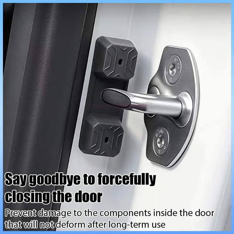 For Toyota Prado MEGA Magnetic Silicone Door Lock Dampener Pads Noise Reduction Buffer Shock Absorption Car Accessories