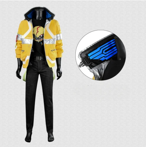 

Game Cosplay Cyberpunk 20778 Outerwear Leisure Suit Boyfriend Christmas Costume New Year Full Set Yellow Holiday Party Men