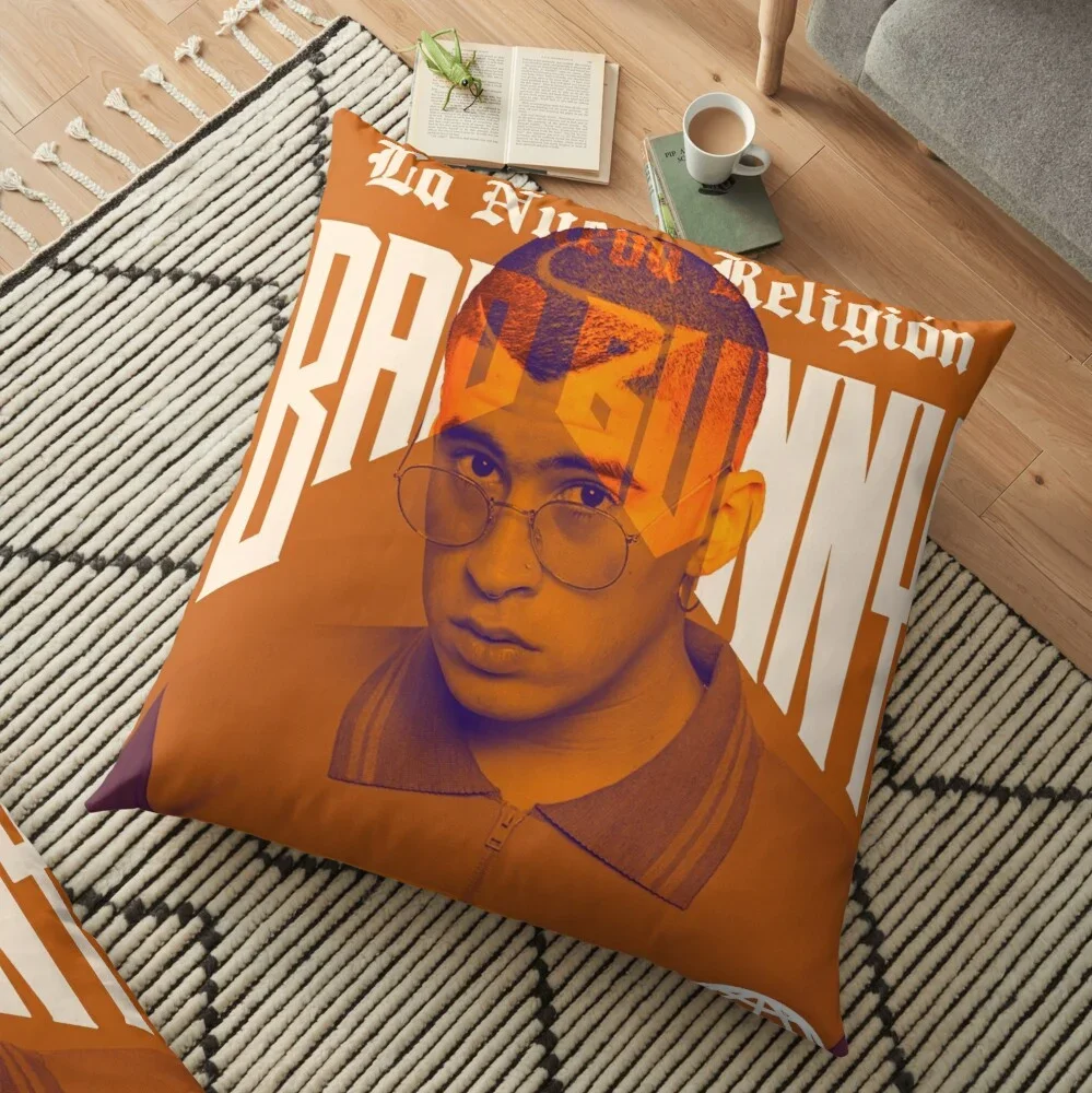 Bad Bunny | La Nuevo Religion | Tour 01 Printed Pillowcase Sofa Car Soft Cushion Cover Case Home Decor Accessories