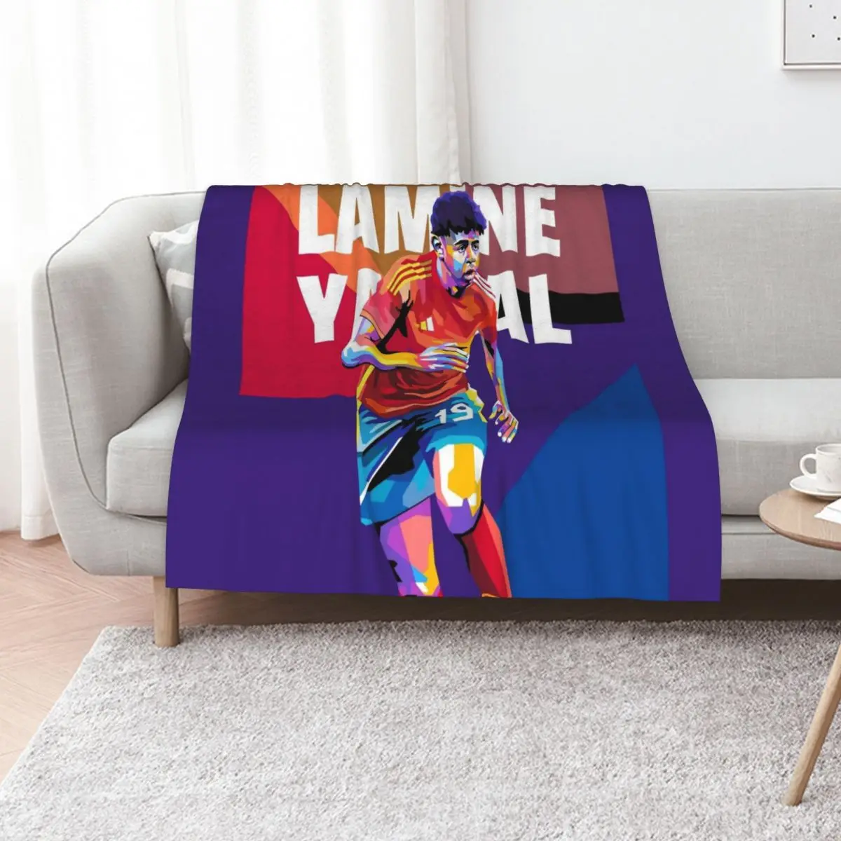 Lamine Yamal in WPAP Pop Art Throw Blanket Fashion Sofas christmas decoration Thermal Bed Baby Weighted Blankets