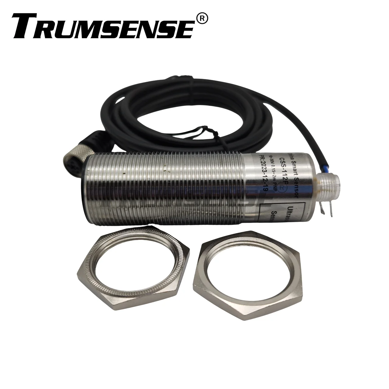 Trumsense 15 tot 200 cm bereik PNP-uitgang 112 Khz M30 TPT112F30TRP2000 Ultrasone afstandsmeetsensor 15 tot 30 V DC-vermogen