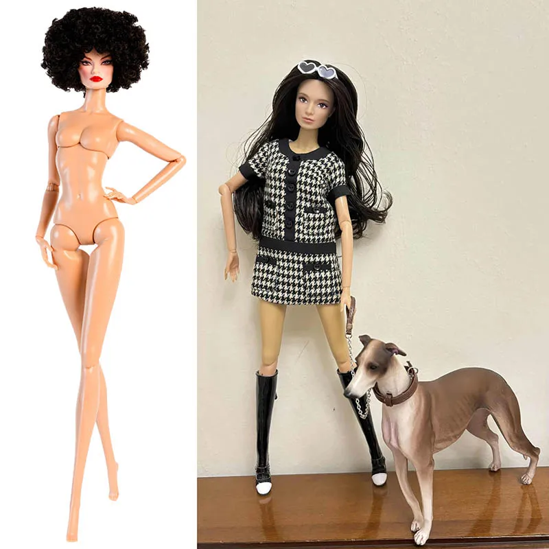 32cm Second Generation Fairy Doll Fashion Curly Hair Straight Hair 1/6 Babi Normal Skin Joints Movable Supermodel Makeup Doll
