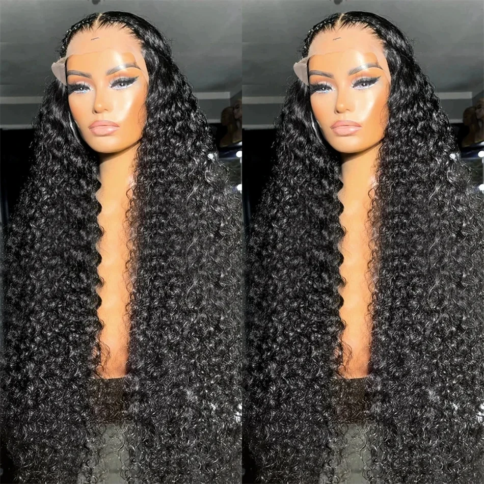 13x6 HD Water Wave Wigs Lace Frontal Human Hair Wig 13x4 Transparent Lace Front Wig 30 40 Inch Brazilian Human Hair Curly Wigs