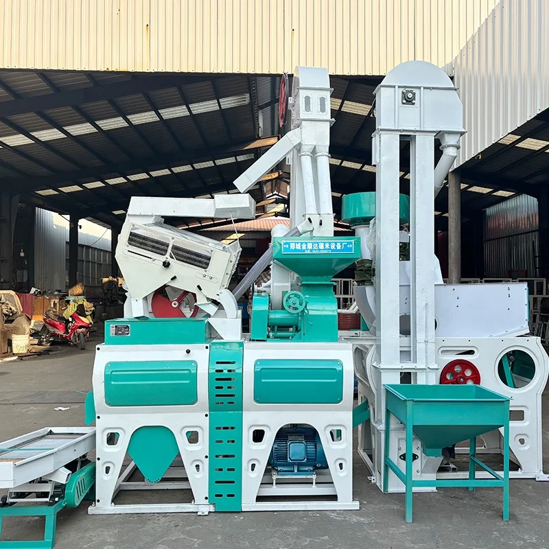 Commercial Use 100-2000Kg/H 220V60HZ/380V50HZ Rice Milling Machine with Vibratory Screen/Rice Huller Rice Miller