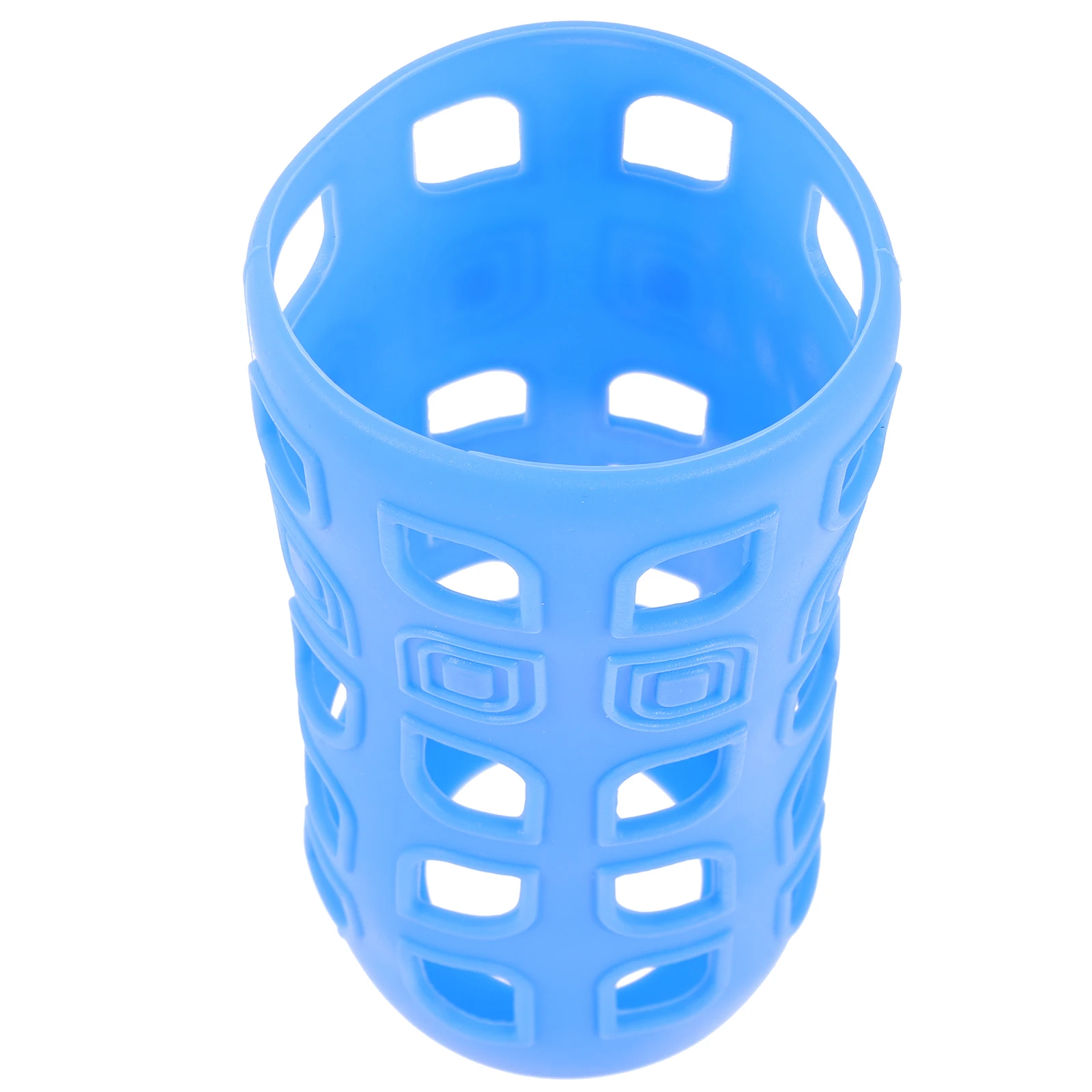 

4 Pcs Scratch-resistant Cup Cover Blue Silicone Bottle Protector Heat Preservation Anti-scald Glass Cup Sleeve Non-fading Water