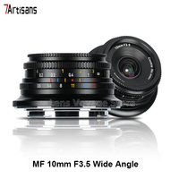7artisans MF 10mm F3.5 Wide Angle Lens for Fujifilm XM5 XT5 XT4 XT50 X100vi Sony A6400 A6700 ZVE10 Nikon Z30 zfc Olym,M43 Mount