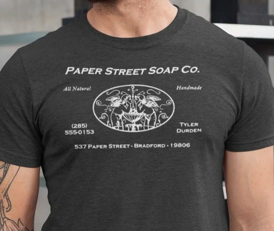 Fight Club Paper Street Soap Co. Shirt Brand New Size S-3XL Tyler Durden Gift