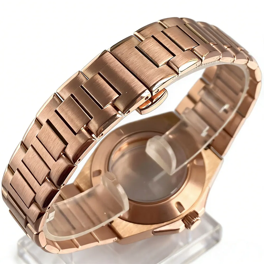 Tandorio 40mm Rose Gold Watch Parts Combination Set for Engineer Style 200m Waterproof Sapphire Glass Watch Case Fit NH35 NH36 - view 6