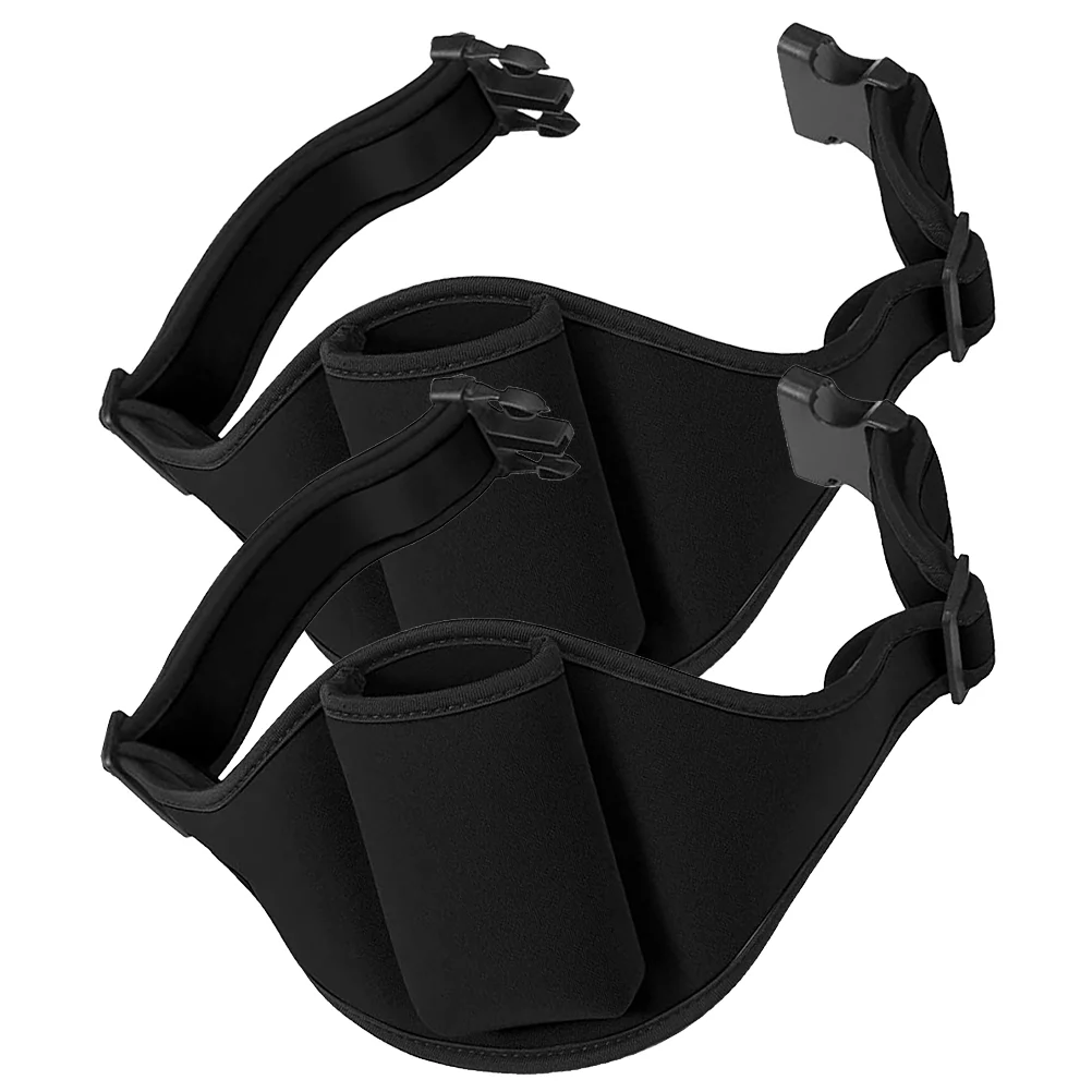 

2 Pcs Microphone Belt Bag for Fitness Workout Waist Pouch Tote Lapel Portable Holder Gym Trainer Neoprene Sports