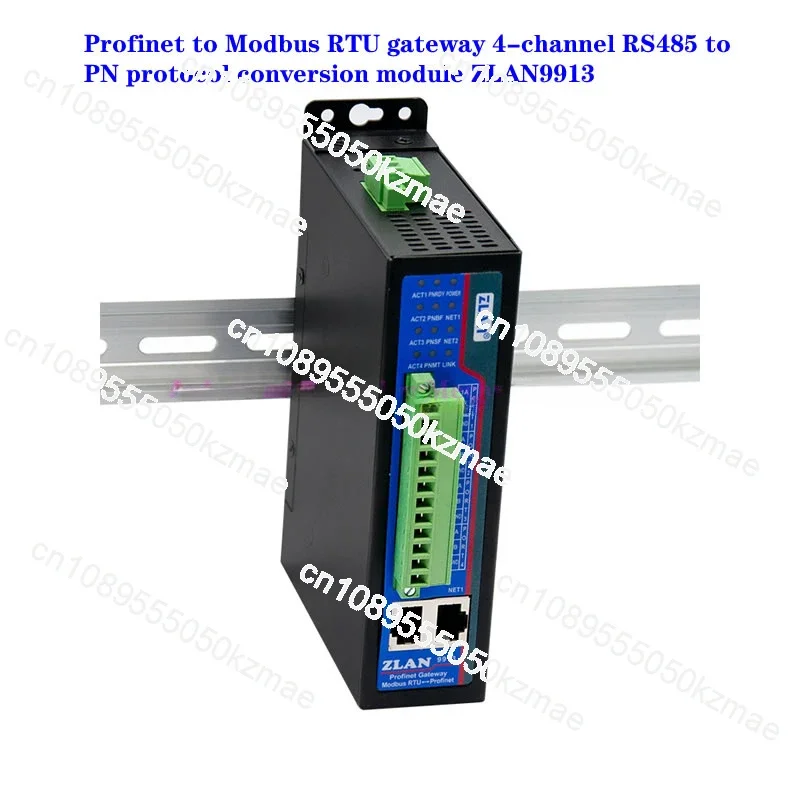 Profinet To Modbus RTU Gateway 4-way RS485 To PN Protocol Conversion Module ZLAN9913