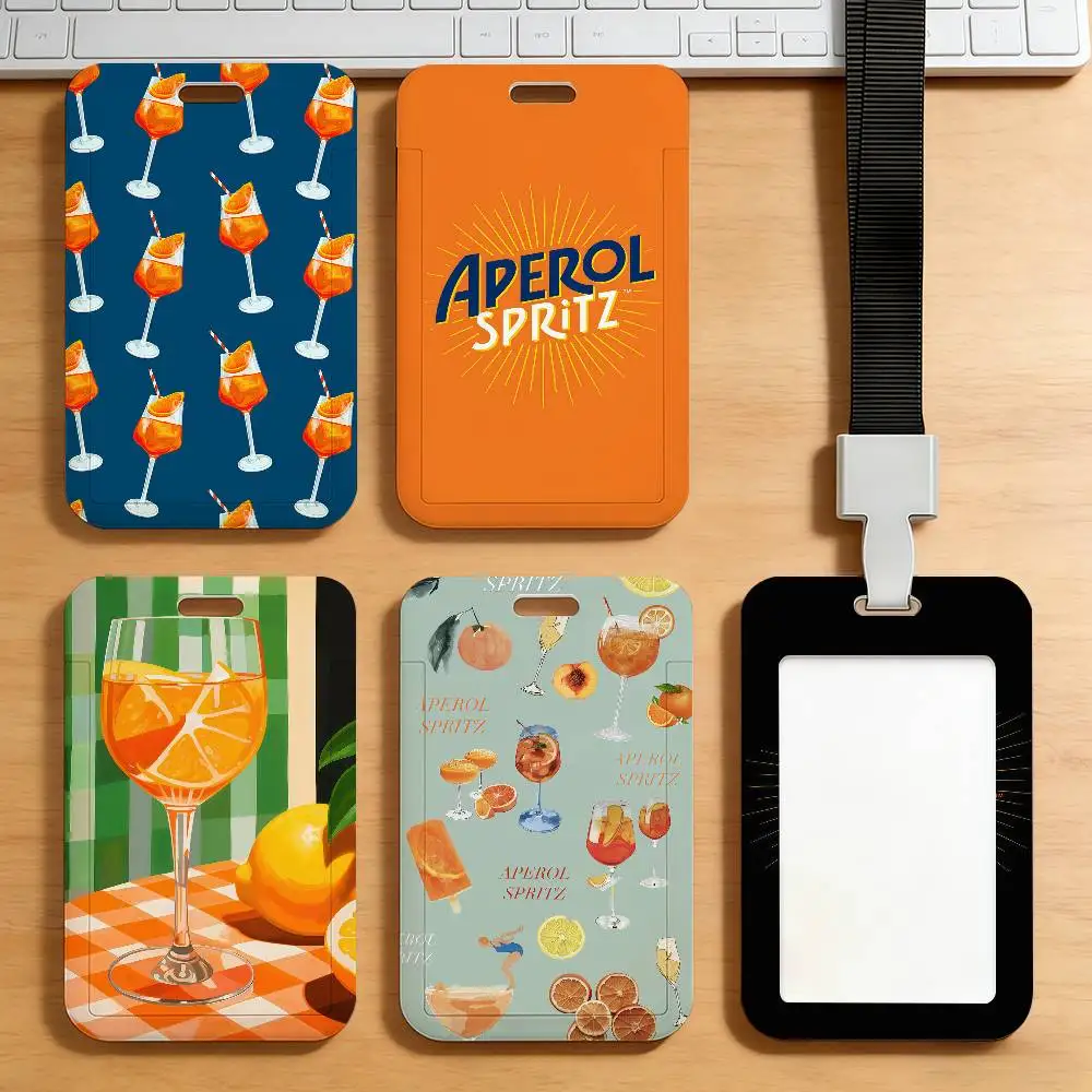 

Фланелевый держатель для карт Aperols Spritz, защитный чехол для рабочих пропусков, проездных на автобус и метро