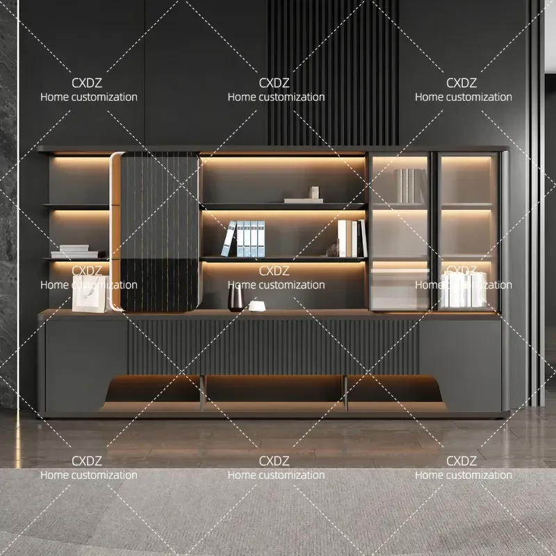 Office filing cabinets Office furniture Layered baffle Wooden storage cabinets Panel bookcases File cabinets
