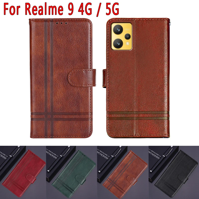 New Etui Cover For Realme 9 Case RMX3521 Magnetic Card Flip Leather Wallet Phone Protective Book For Realme9 5G 4G чехолна Bag