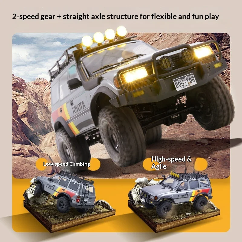 Fms Toyota Lc80 Land Cruiser 1/10 Official Licensed Remote Control Off Road Climbing Car Two Speed Solid Axle Outdoor Adult Gift