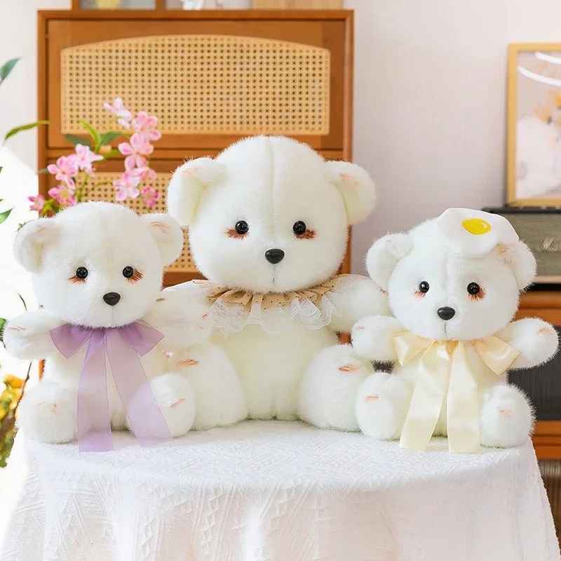 

Милая плюшевая игрушка-медведь с бантом, мягкая игрушка-подушка для детей, подарок на день рождения, компаньон для сна, уютная подушка для малышей