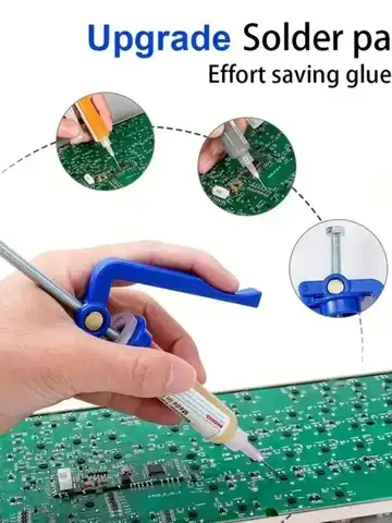 ​​Solder Paste Booster Tool – Welding Oil Needle Barrel Extruder for Glue Gun, Circuit Board Repair & Soldering Accessories​​