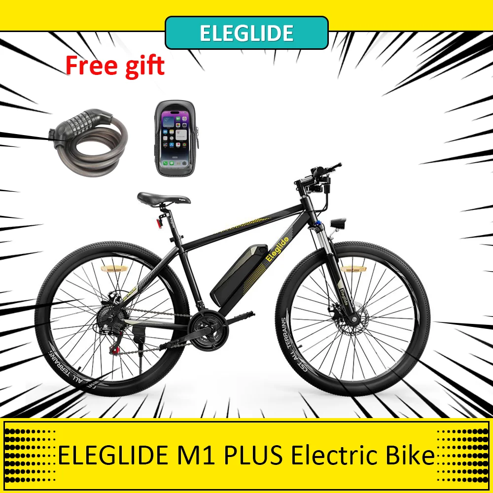 ELEGLIDE M1 PLUS Electric Bike 27.5 Inch Mountain Bicycle LED Display 6V 12.5Ah Removable Battery 25Km/h 100Km Range