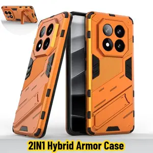 Bilashmart 2IN1 Hybrid Armor Magnetic Hard Phone Case Xiaomi Redmi Note 15 14 Pro Plus 4G 5G Shockproof Matte Bracket Protective Cover