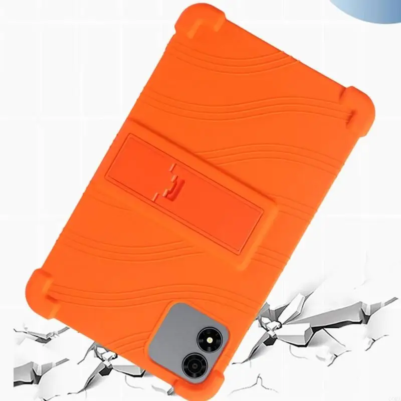 CORA Protective Tablet Case with Fold-Out Stand, Silicone Body, Textured Handling Areas, Raised Corners, and Open-Front Access