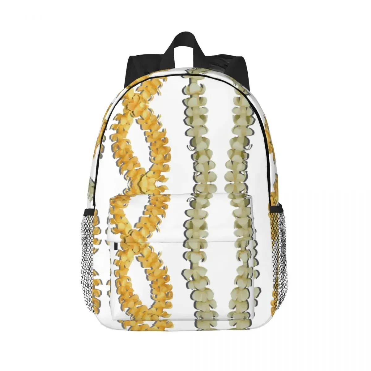 

Puakenikeni Lei's On White Backpacks Boys Girls Bookbag Cartoon Students School Bags Laptop Rucksack Shoulder Bag Large Capacity