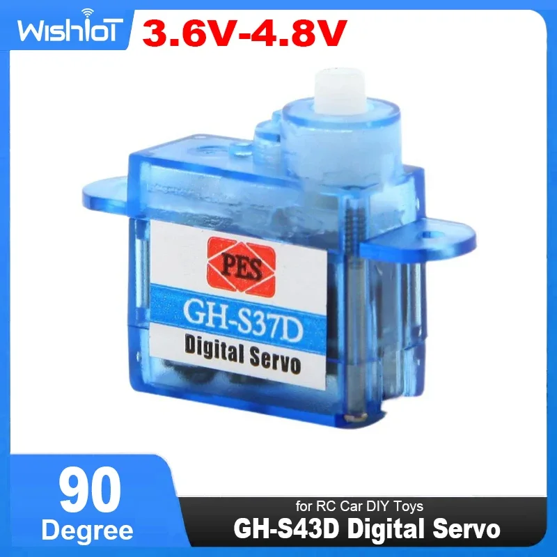 

GH-S43D Digital Servo Micro Mini Servo Modeling Accessories 90 degrees 3.6-4.8V for RC Cars Boats Robot Airplane Helicopter 4.3g