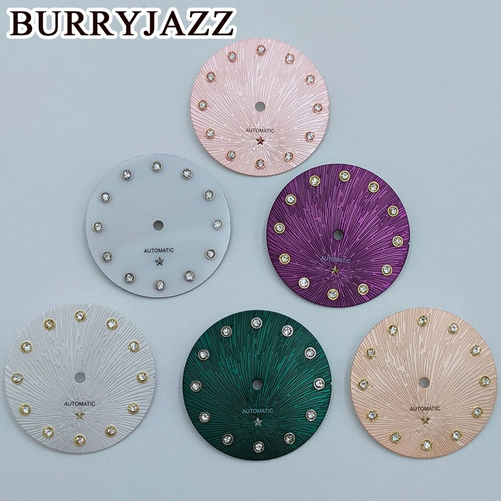 BURRYJAZZ 24.5 مللي متر الطلب ساعة ديفيل الطلب مع مؤشر الماس ستار الديكور صالح ل NH05 NH06 ساعة نسائية تعديل الملحقات
