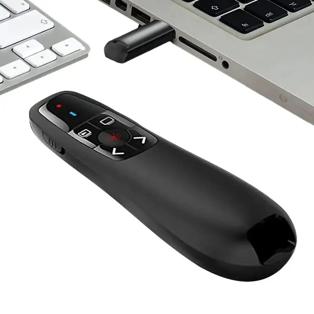 2025 New 2.4GHz Wireless USB Presenter Remote Control PPT Pen With Red Light Suitable For PowerPoint and Slide Control 1 Pcs
